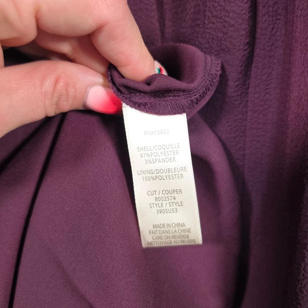 Max Studio‎ Maxi Dress Womens L Purple Boho Cottage Puff Sleeve Tiered Smocked